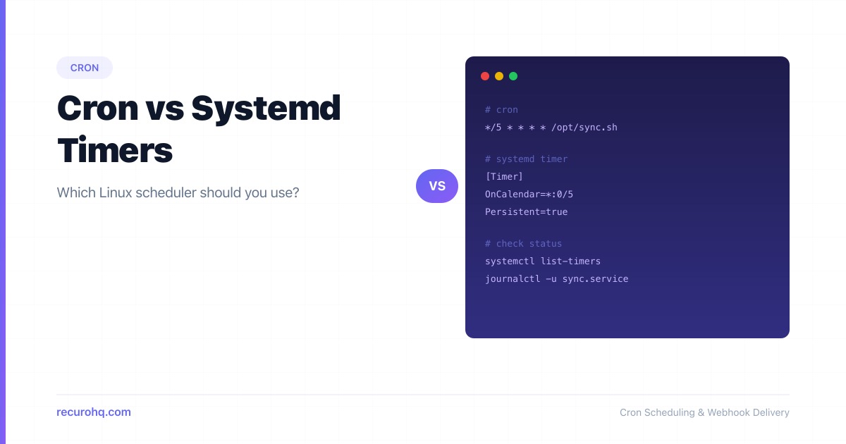 Cron vs Systemd Timers