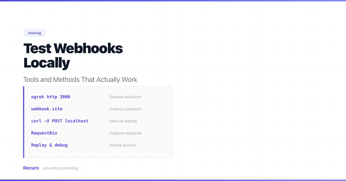 7 Ways to Test Webhooks on Localhost (2026 Guide)