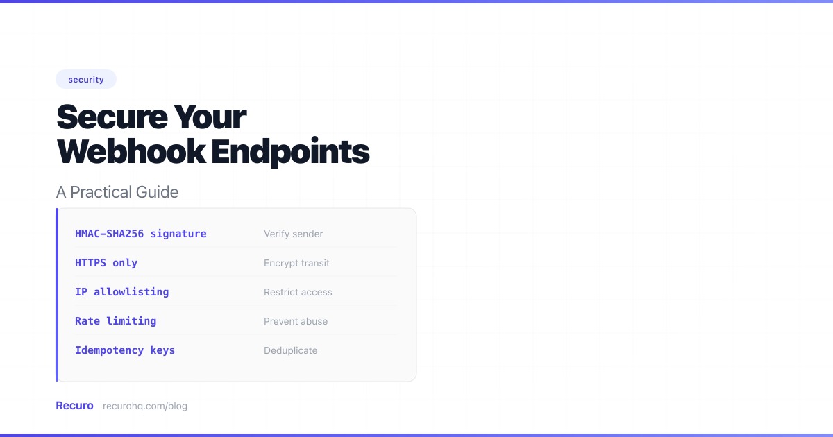 5 Security Measures Every Webhook Endpoint Needs