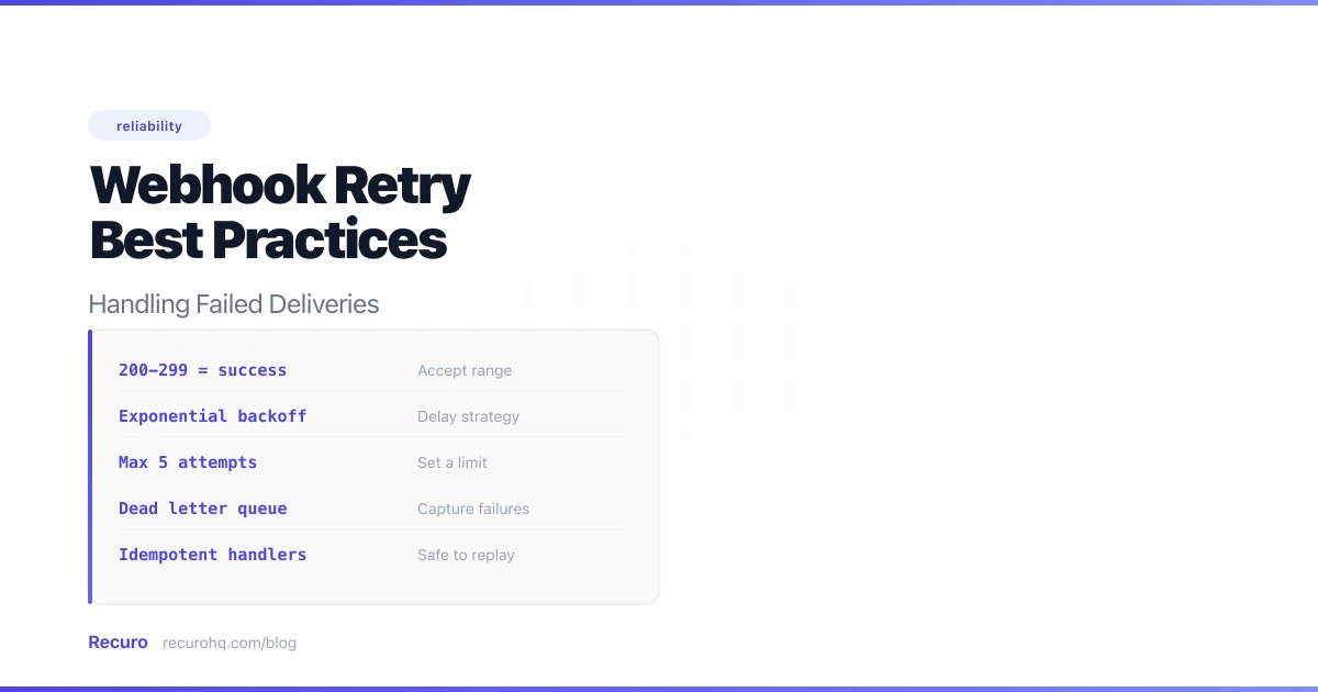 Webhook Retry Best Practices