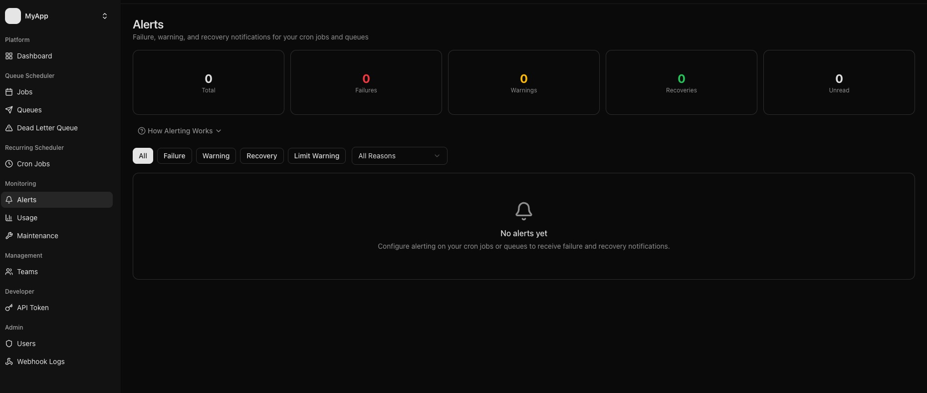 Recuro Alerts screenshot